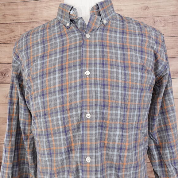 TAILORBYRD COLLECTION LONG SLEEVE PLAID BUTTON DOWN SHIRT MENS 2XL XXL - Picture 1 of 7